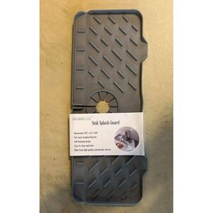 Household Trends‎ Sink Splash Guard Silicone Self Draining Easy Clean Faucet Mat